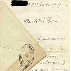 Lettre de Jacquet au cur d'Iguerande, 29 fvrier 1918 (13J)