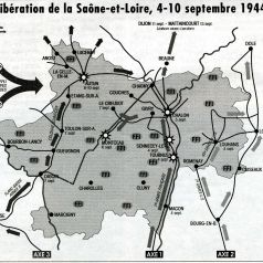 Carte de la Libration de la Sane-et-Loire