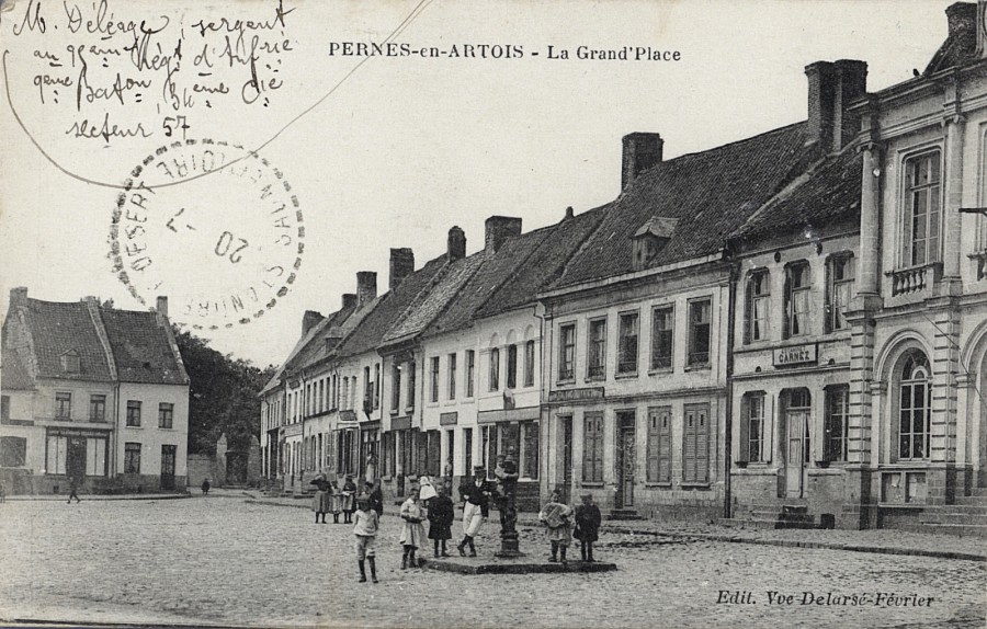 Carte postale de Pernes le 15 juillet 1915