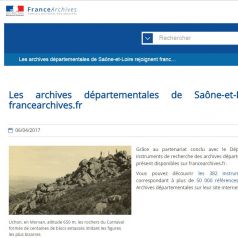 Présence des AD71 sur le portail national francearchives.fr