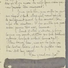 Page de la lettre du 25 fvrier 1916 avec la zone encre