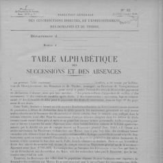 Enregistrement, tables des successions et absences et des contrats de mariage (illus. 3Q19153)