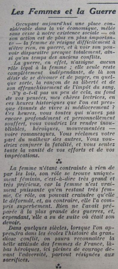Le Progrès de Saône-et-Loire, 24 février 1915. ADSL PR 97/76