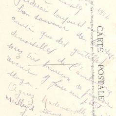 Correspondance envoyée depuis un hôpital du Creusot. Collection privée.	