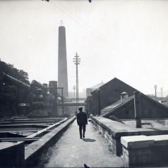 Dmolition de la grande chemine - Etat davancement au 18 juillet 1916 - 2. Collection AFB, Le Creusot.