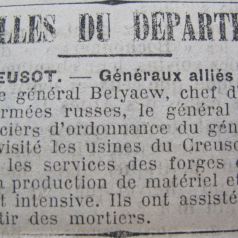 Le Progrès de Saône-et-Loire, 11 juillet 1916. ADSL PR97/79