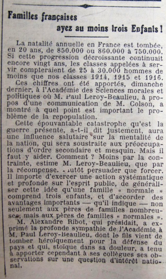 Le Progrès de Saône-et-Loire, 25 février 1915. ADSL PR 97/76