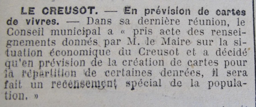 Le Progrès de Saône-et-Loire, 1er décembre 1916. ADSL PR 97/79