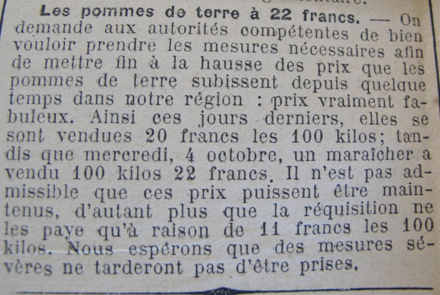 Le Progrès de Saône-et-Loire, 10 octobre 1916. ADSL PR 97/79