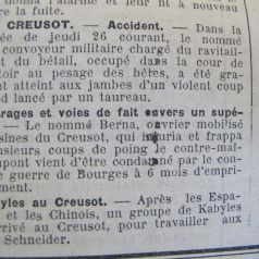 Le Progrès de Saône-et-Loire, 31 octobre 1916. ADSL, PR 97/78