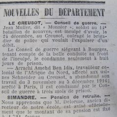 Le Progrès de Saône-et-Loire, 3 février 1917. ADSL, PR 97/79