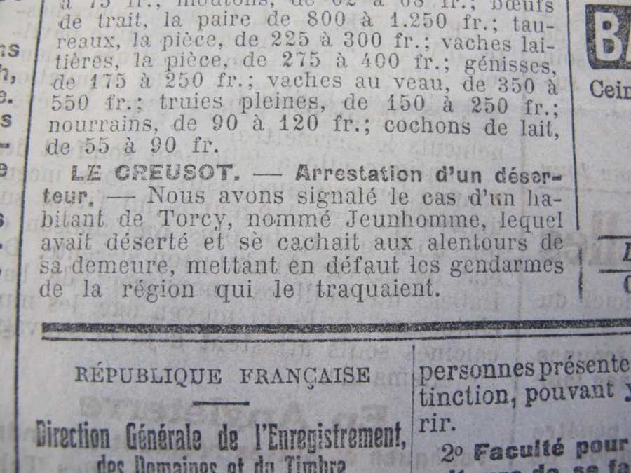 Le Progrès de Saône-et-Loire, 14 août 1916. ADSL, PR 97/79