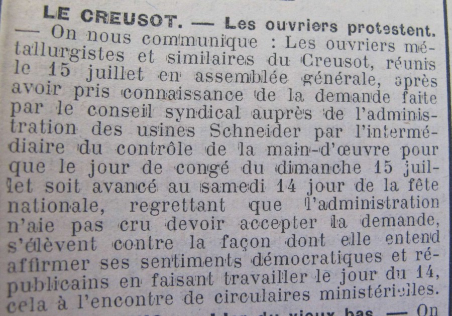 Le Progrès de Saône-et-Loire, 22 juillet 1917. ADSL PR 97/81