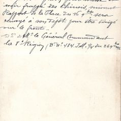 Fiche concernant un ouvrier ajusteur renvoyé le 31 mars 1917. Collection AFB SS0954-02