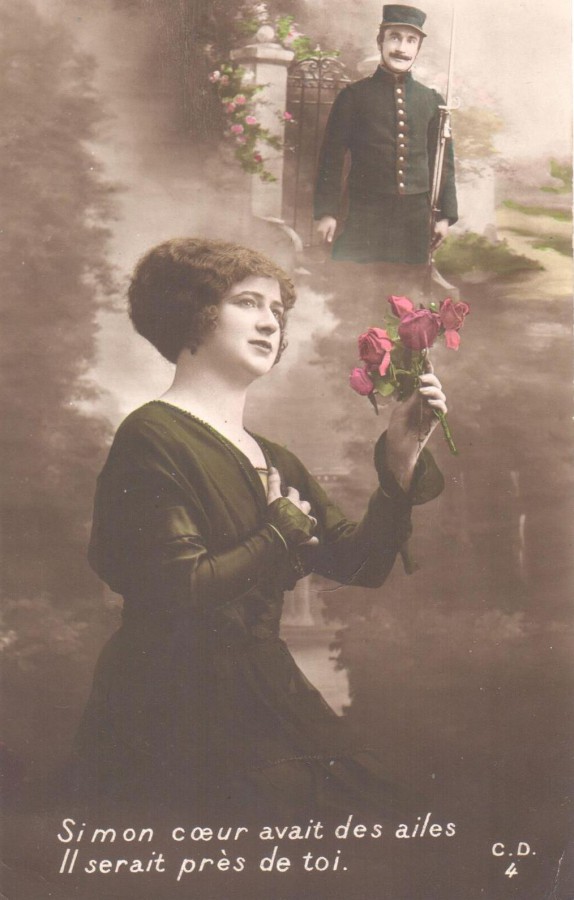 Francine à Louis, carte en circulation le 13 novembre 1914. Collection Rochette