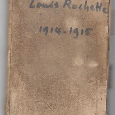 Couverture du carnet personnel de Louis Rochette. Collection Rochette