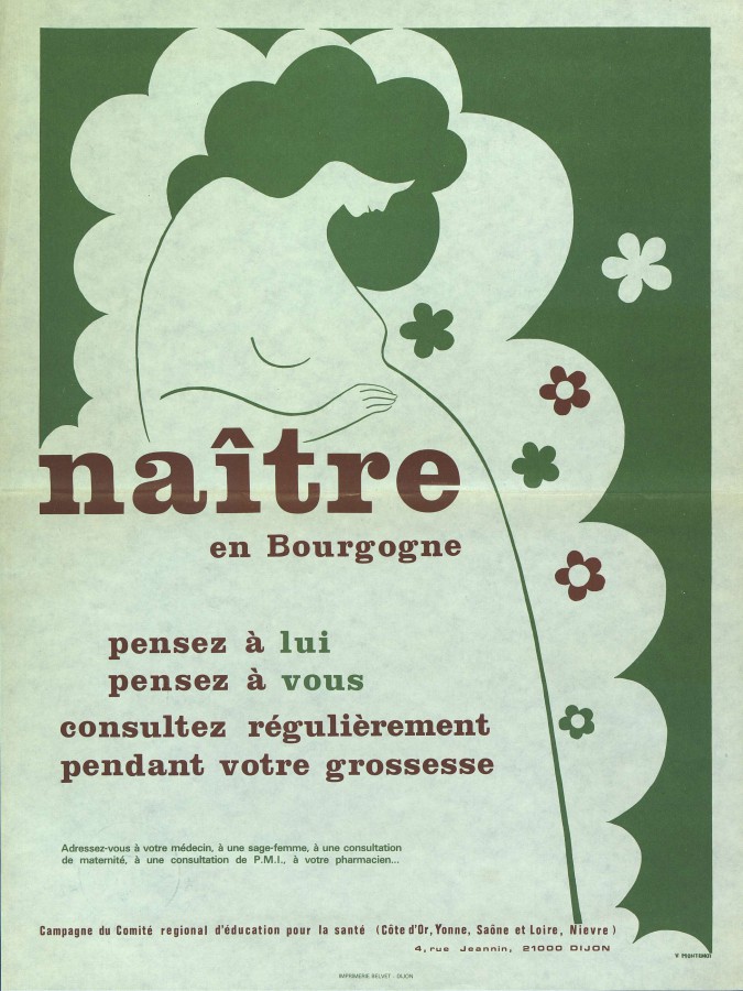 Affiche et tract diffuss dans la rgion Bourgogne  l'attention des femmes enceintes (1536 W 143, 1982)