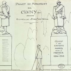 Dessins raliss pour la conception du monument aux morts de Cluny (O 2462, 1922) Page 2/2