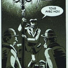 Vignette extraite de la BD Sang noir mettant en scne Benot Broutchoux (p. 90).