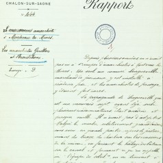 Premire page d'un rapport de police concernant Benot Broutchoux, 28 mai 1900 (M 288).