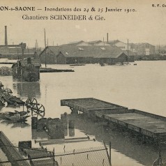 Chalon-sur-Sane. Inondations des 24 et 25 janvier 1910 (20 Fi 1626)